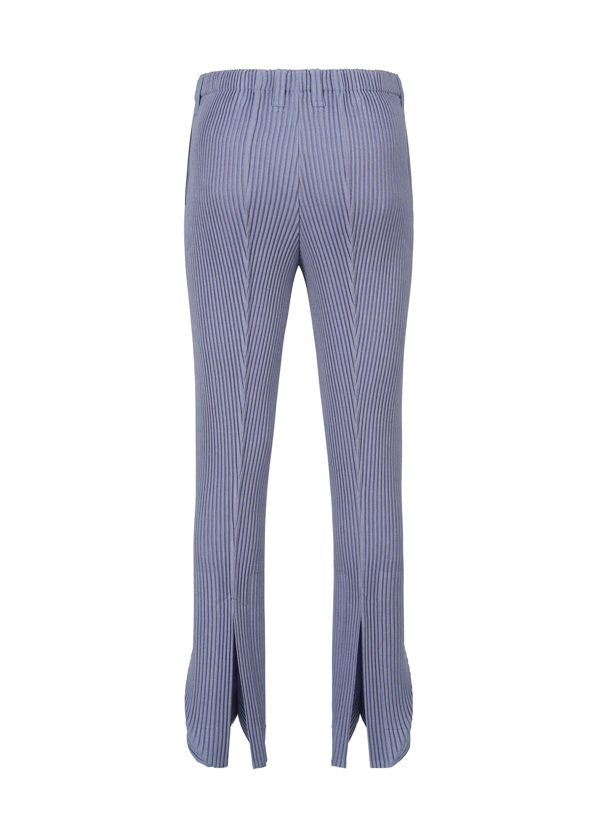 A detail shot of the HOMME PLISSÉ ISSEY MIYAKE LINEN LIKE trousers.