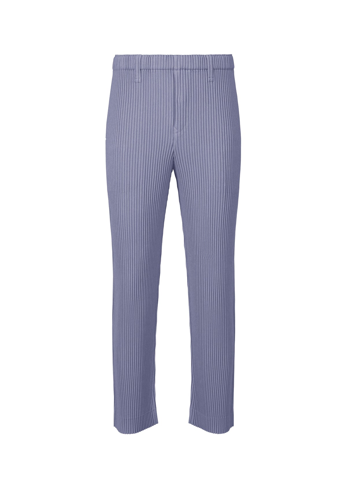 A product shot of the HOMME PLISSÉ ISSEY MIYAKE LINEN LIKE trousers in blue (72).