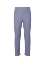 A product shot of the HOMME PLISSÉ ISSEY MIYAKE LINEN LIKE trousers in blue (72).