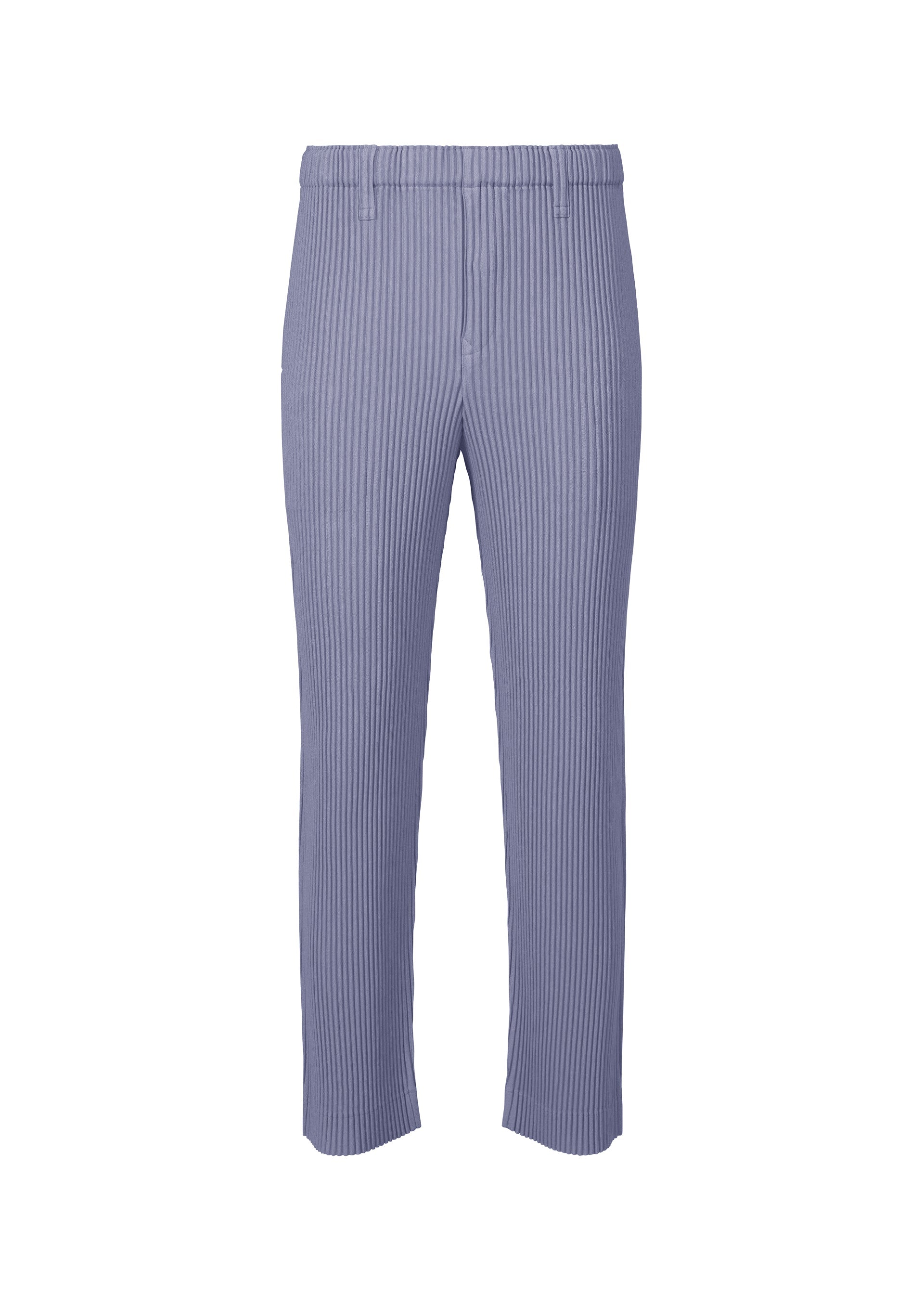 A product shot of the HOMME PLISSÉ ISSEY MIYAKE LINEN LIKE trousers in blue (72).