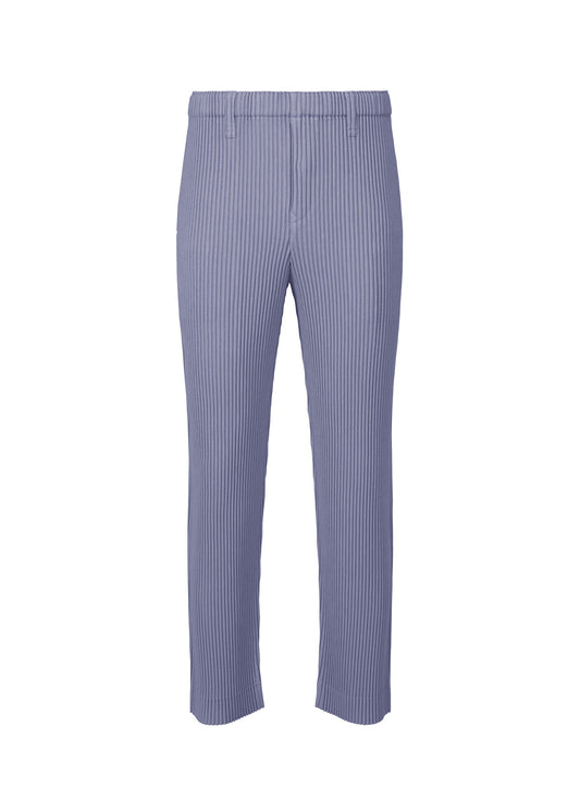 A product shot of the HOMME PLISSÉ ISSEY MIYAKE LINEN LIKE trousers in blue (72).