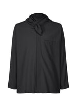 A product shot of the HOMME PLISSÉ ISSEY MIYAKE STREAMLINE SHIRT clothing in black (15).