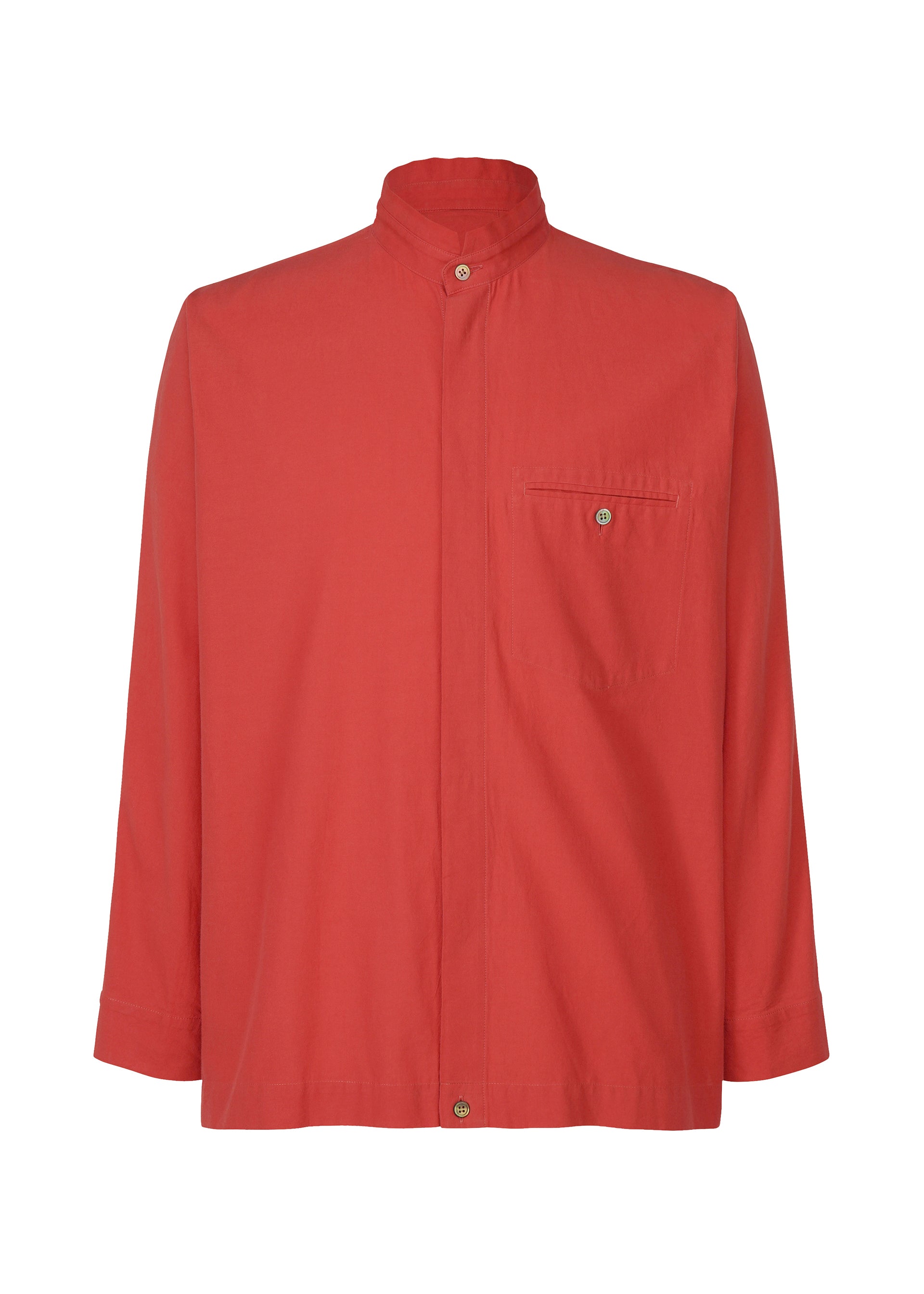 A detail shot of the HOMME PLISSÉ ISSEY MIYAKE STREAMLINE SHIRT clothing.