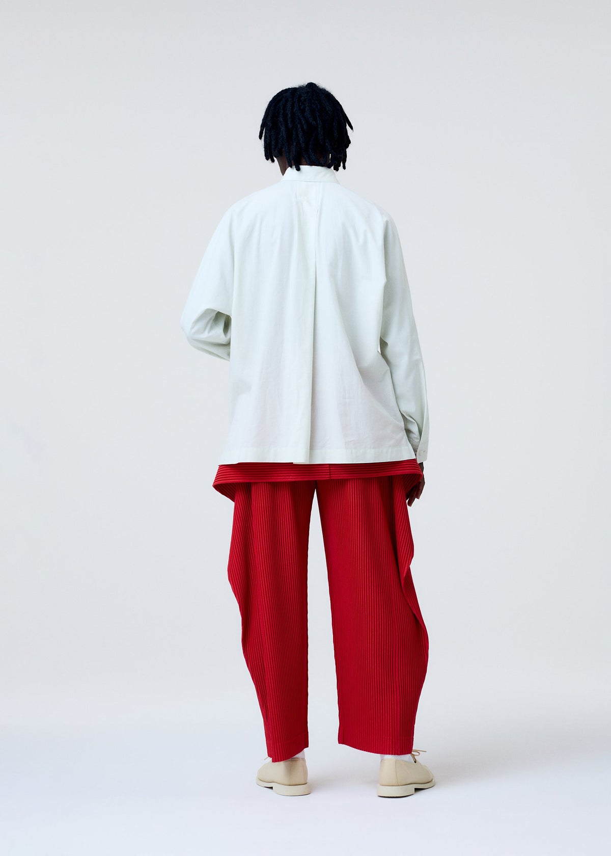Stream Line Clothes STREAMLINE SHIRT Shirt White Green – The official ISSEY MIYAKE ONLINE ...
