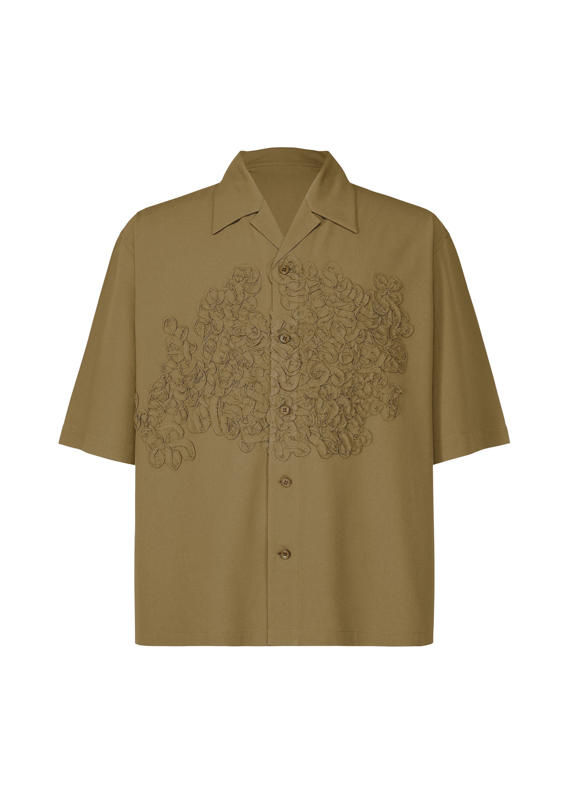 A product shot of the HOMME PLISSÉ ISSEY MIYAKE EMBROIDERY PRESS SHIRT shirt in .