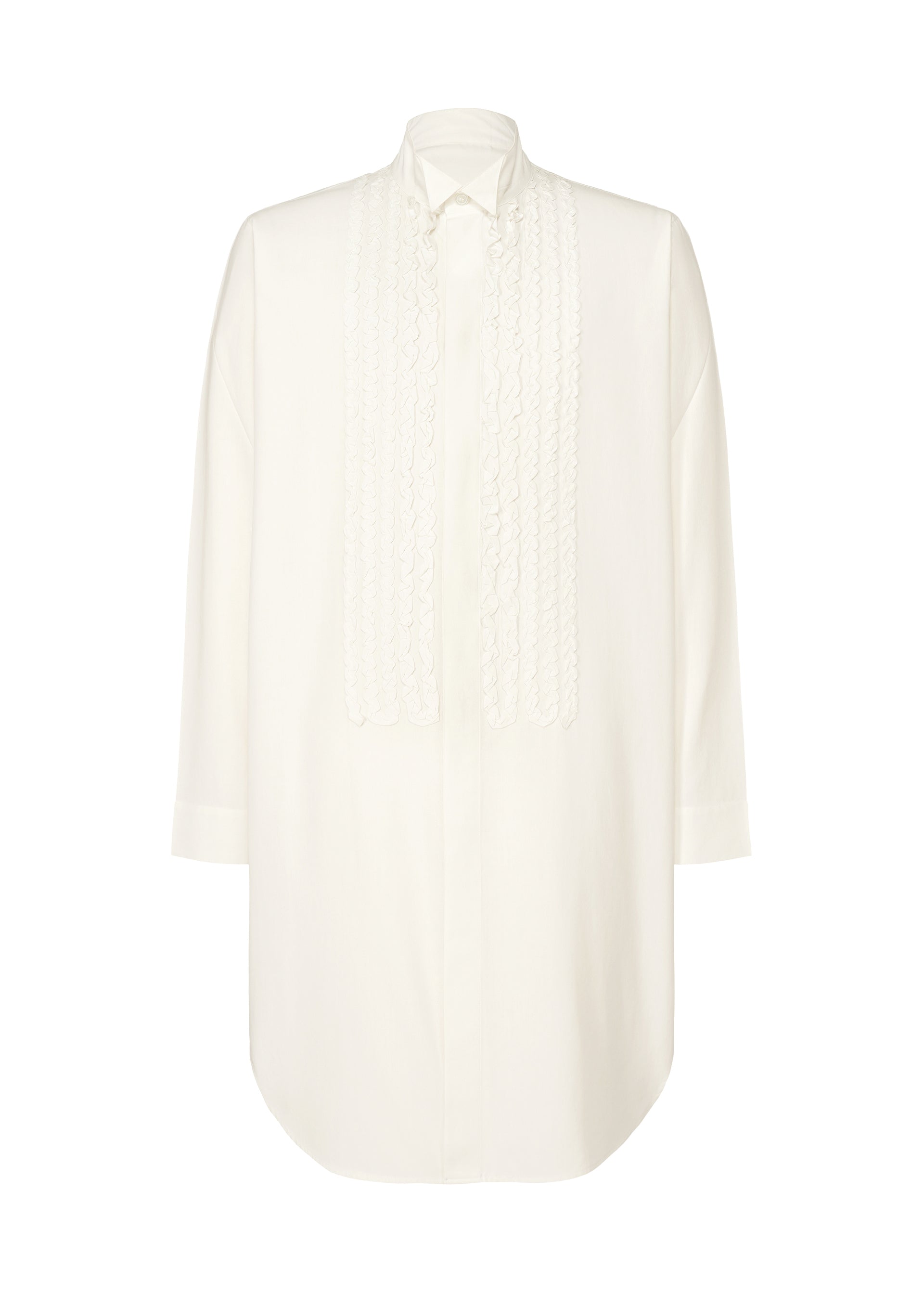 【新品】  ISSEY MIYAKE / イッセイミヤケ | ENCLOTHE SILK Shirt インクローズ シルク シャツ | 2 | Moon White | レディース 新品】 ISSEY MIYAKE / イッセイミヤケ | ENCLOTHE SILK Shirt イン
