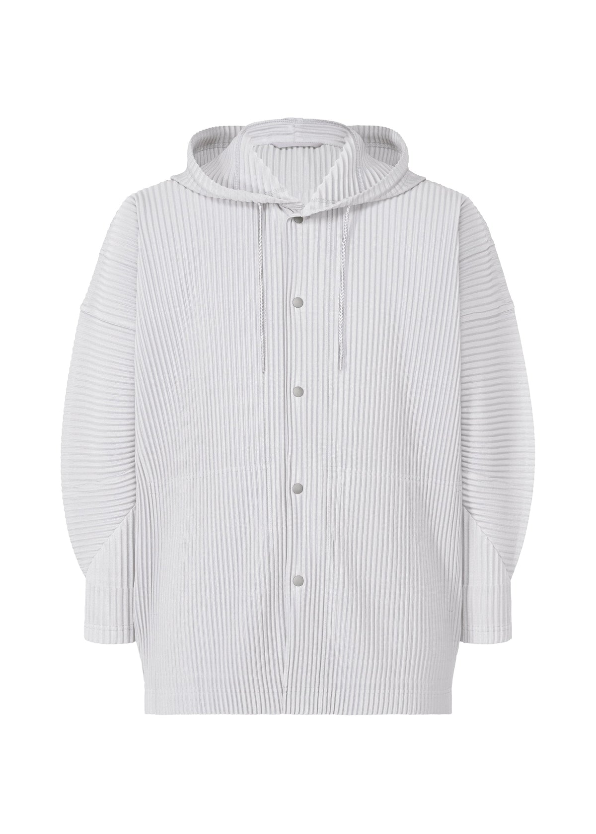 A product shot of the HOMME PLISSÉ ISSEY MIYAKE MONTHLY COLORS FEBRUARY jacket in manarola blue grey (71).