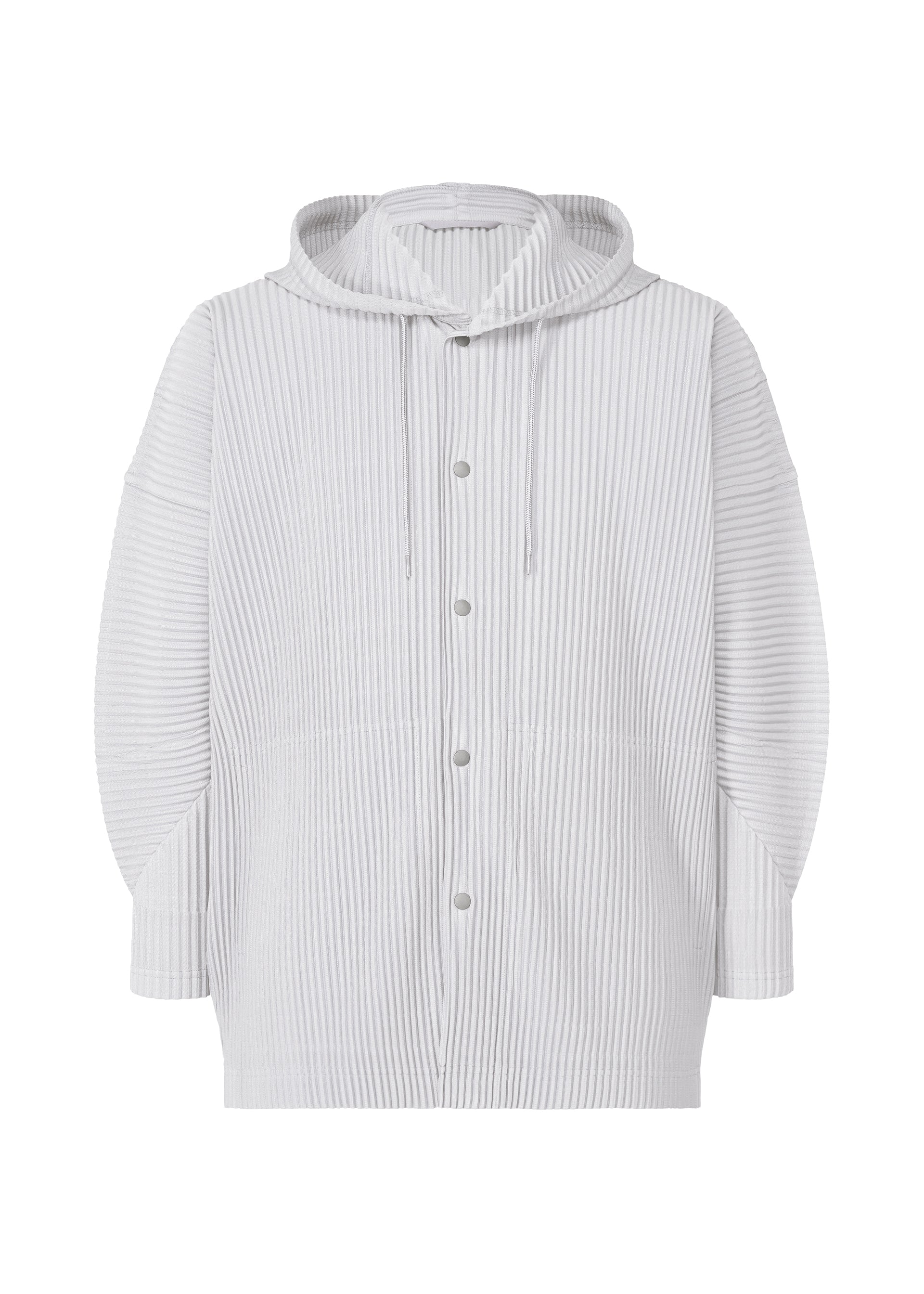 A product shot of the HOMME PLISSÉ ISSEY MIYAKE MONTHLY COLORS FEBRUARY jacket in manarola blue grey (71).