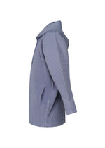 A detail shot of the HOMME PLISSÉ ISSEY MIYAKE MONTHLY COLORS FEBRUARY jacket.