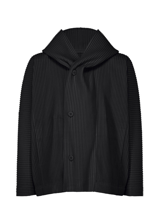 A product shot of the HOMME PLISSÉ ISSEY MIYAKE MONTHLY COLORS MARCH jacket in black (15).