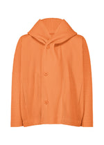 A product shot of the HOMME PLISSÉ ISSEY MIYAKE MONTHLY COLORS MARCH jacket in manarola brick brown (47).
