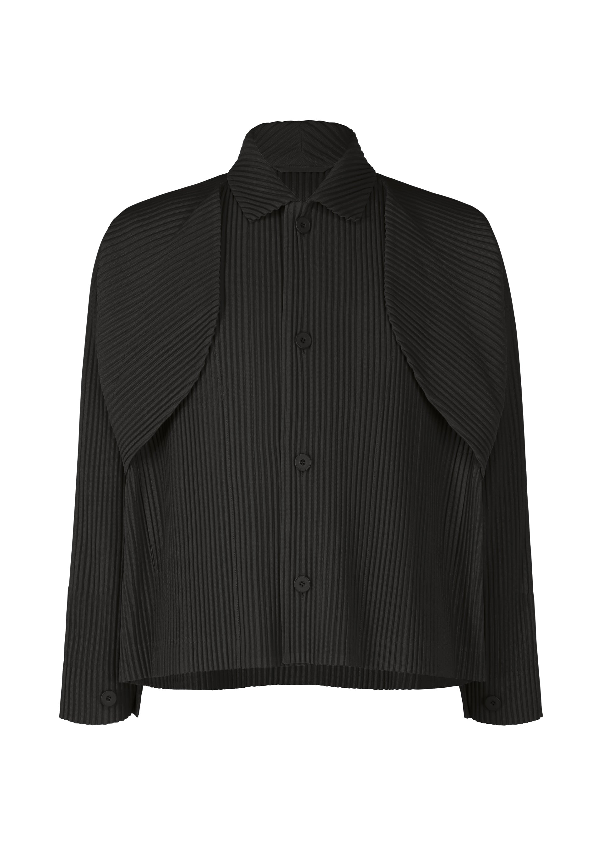 A product shot of the HOMME PLISSÉ ISSEY MIYAKE COVER AND FOLD clothing in black (15).