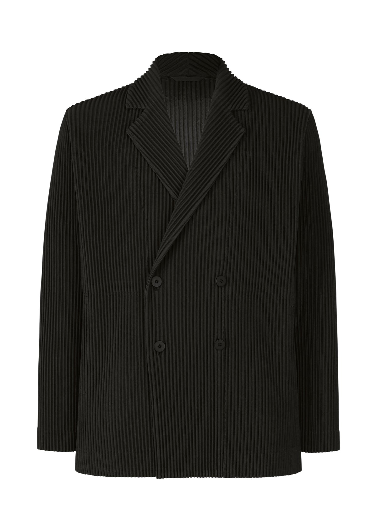 A product shot of the HOMME PLISSÉ ISSEY MIYAKE TAILORED PLEATS 1 jacket in black (15).