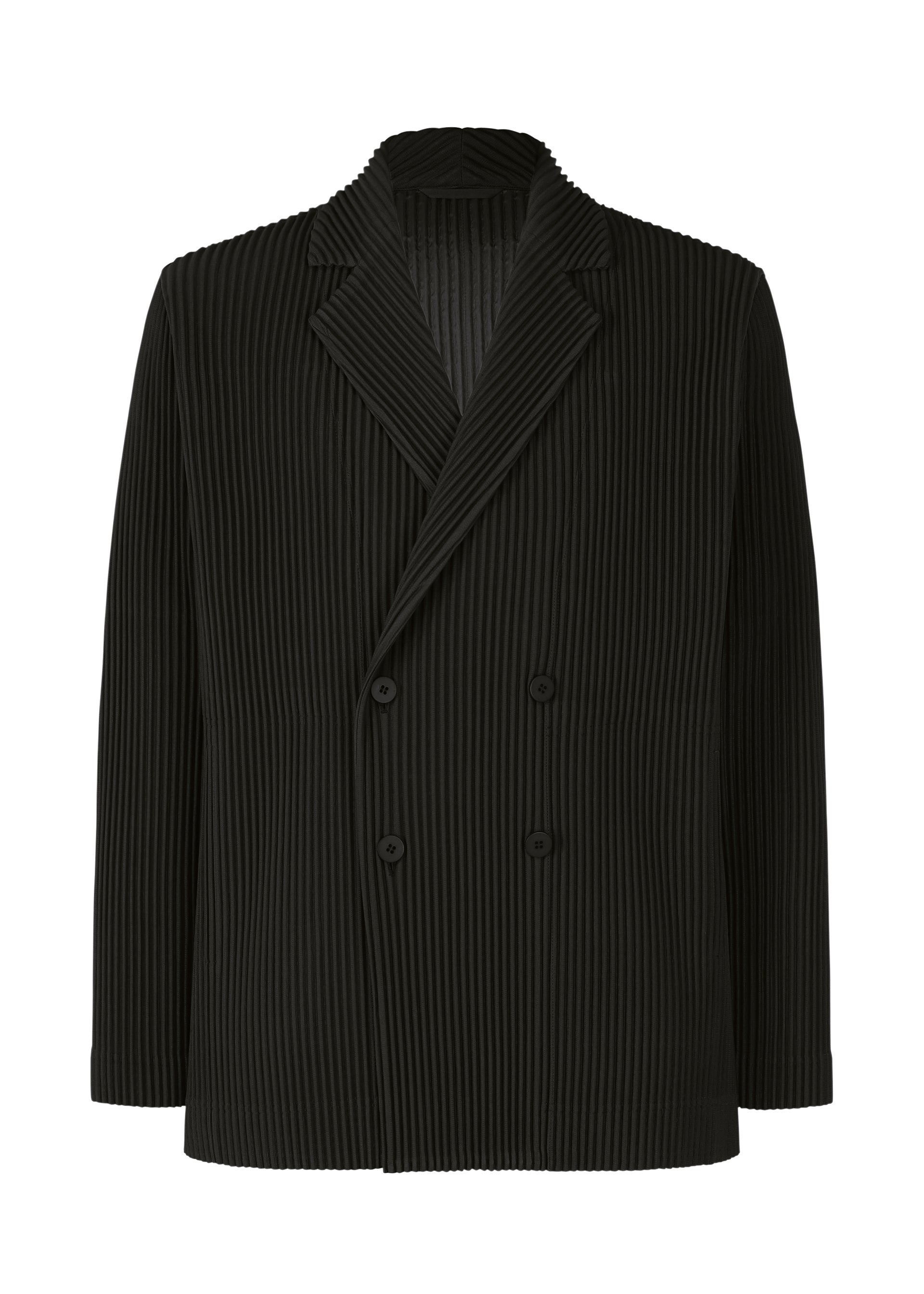 A product shot of the HOMME PLISSÉ ISSEY MIYAKE TAILORED PLEATS 1 jacket in black (15).