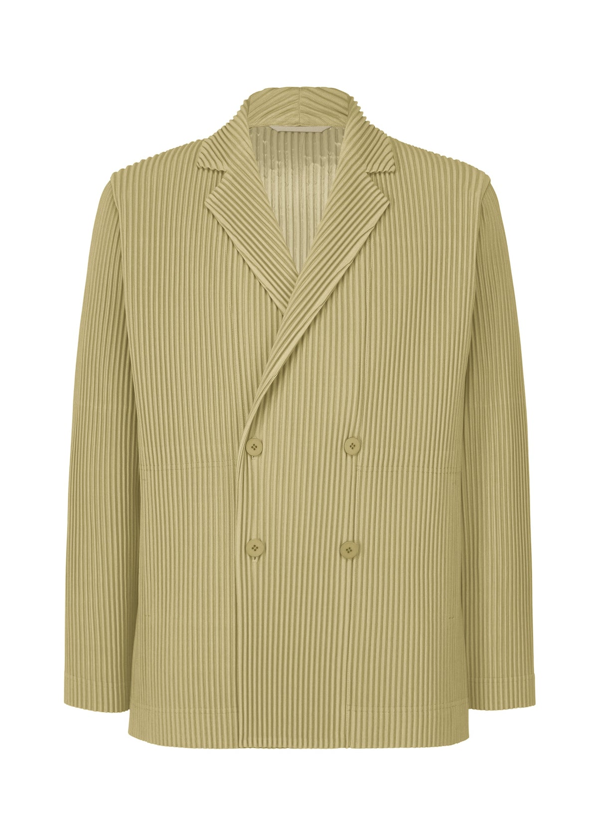 A product shot of the HOMME PLISSÉ ISSEY MIYAKE TAILORED PLEATS 1 jacket in cinque terre rock green grey (68).