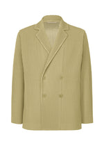 A product shot of the HOMME PLISSÉ ISSEY MIYAKE TAILORED PLEATS 1 jacket in cinque terre rock green grey (68).