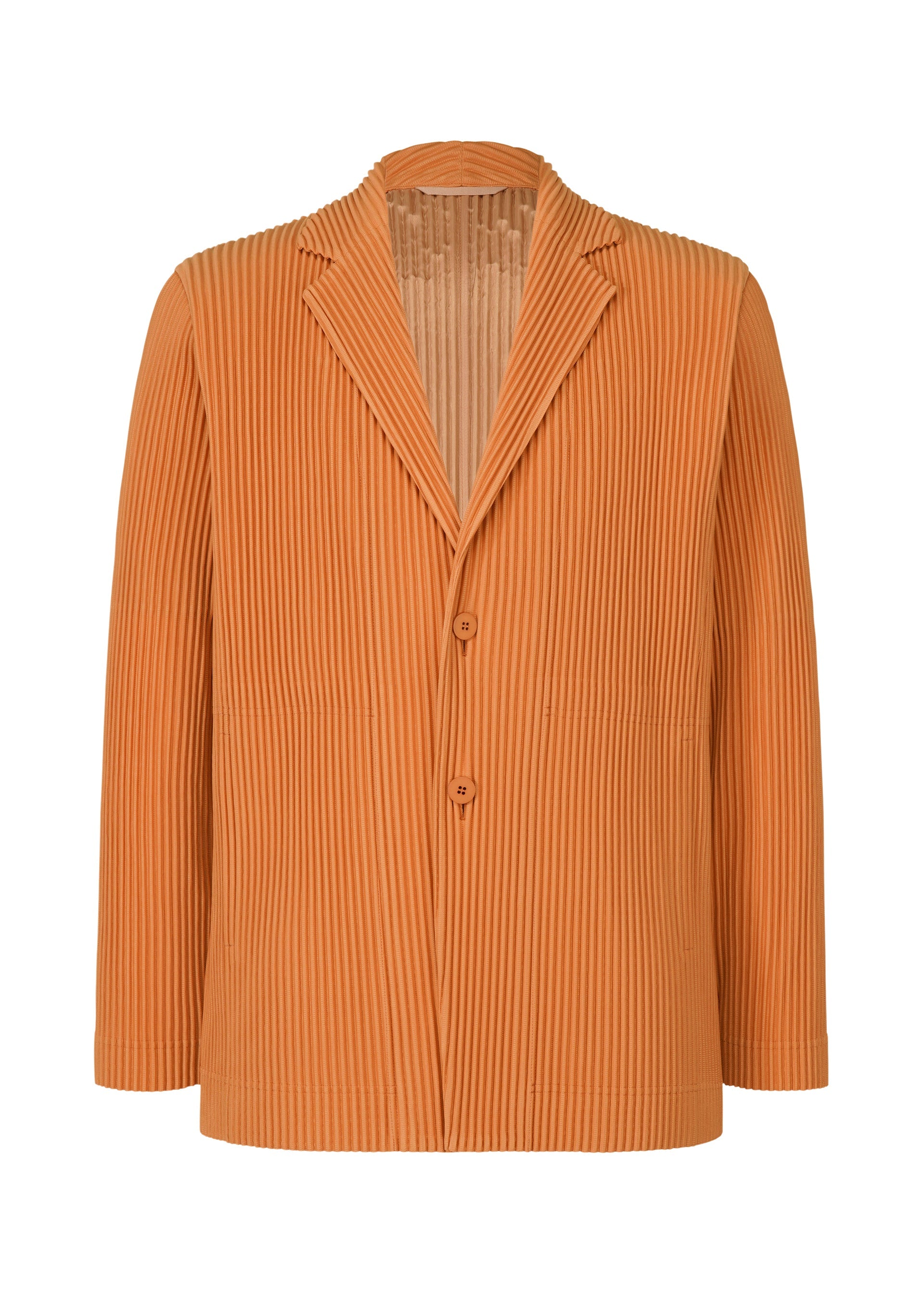 A product shot of the HOMME PLISSÉ ISSEY MIYAKE TAILORED PLEATS 2 jacket in manarola brick brown (47).