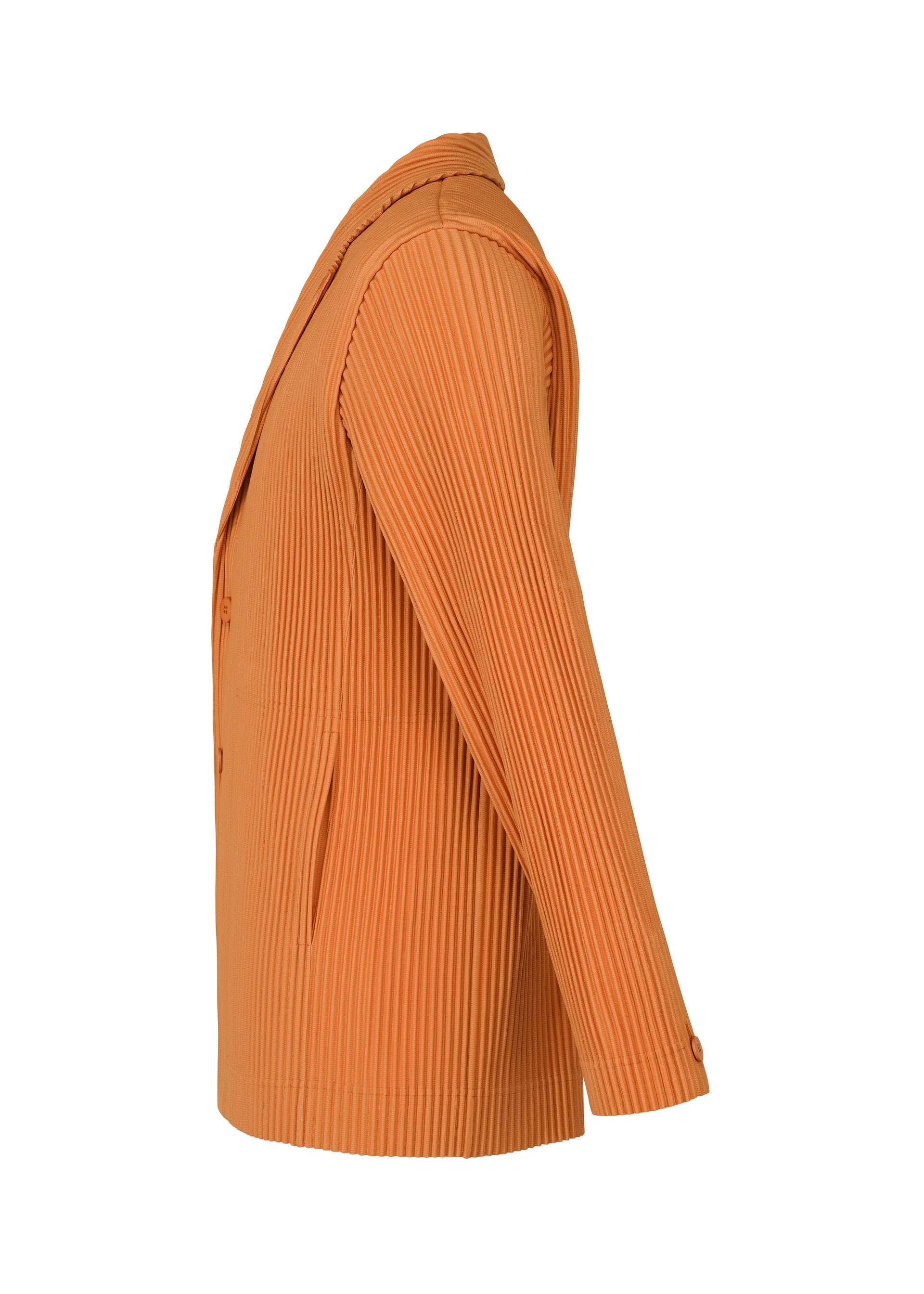 A detail shot of the HOMME PLISSÉ ISSEY MIYAKE TAILORED PLEATS 2 jacket.