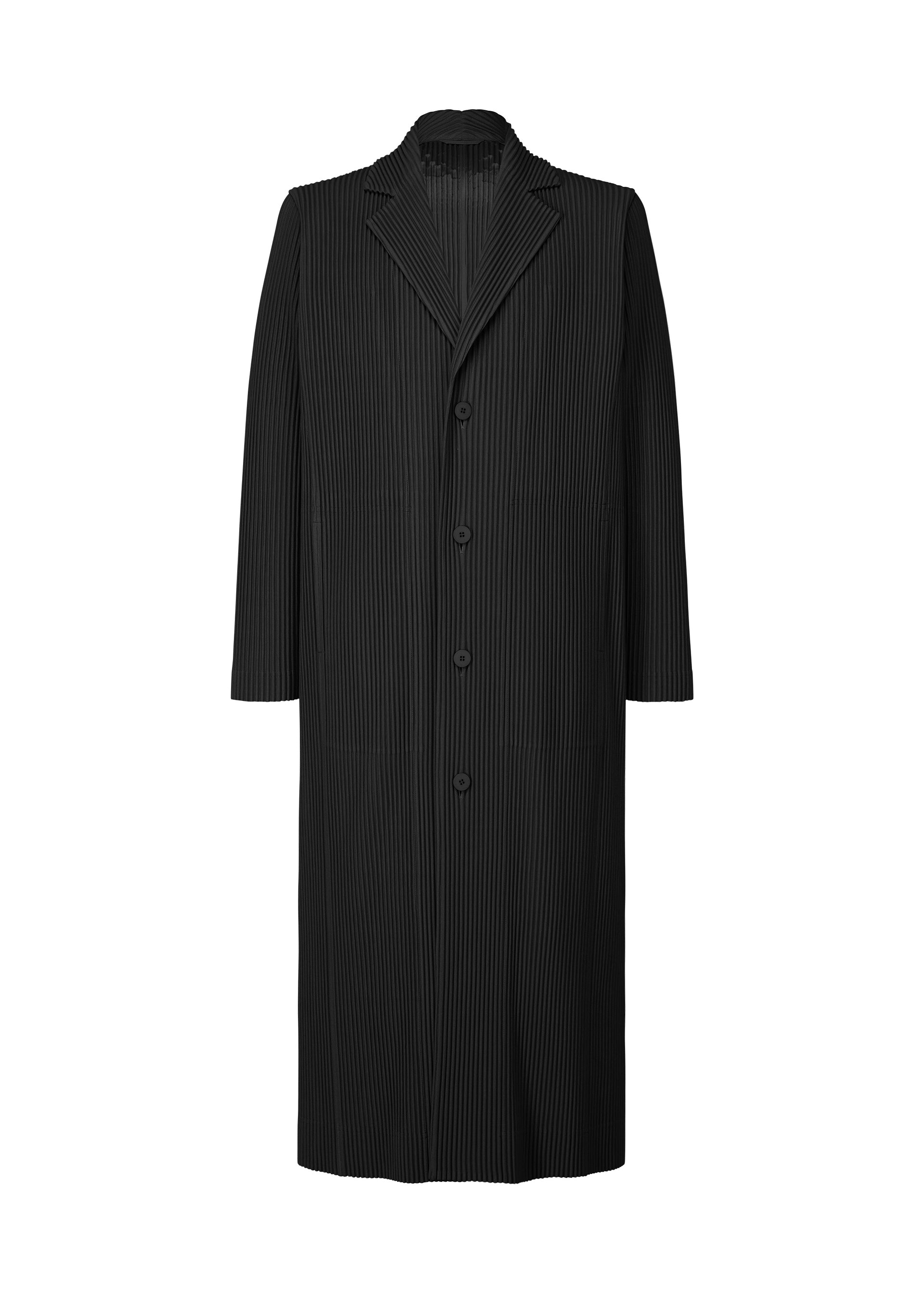 TAILORED PLEATS 2 Tailored Long Jacket Black – The official ISSEY