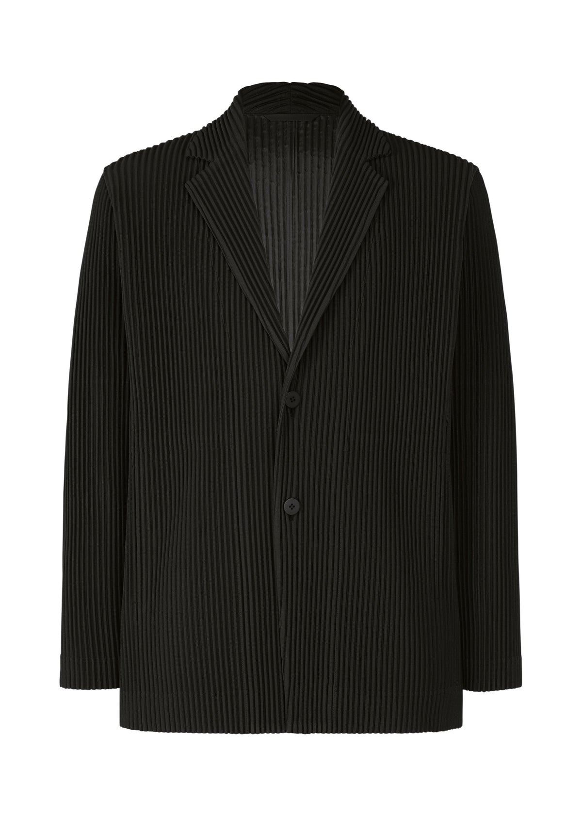 A product shot of the HOMME PLISSÉ ISSEY MIYAKE TAILORED PLEATS 3 jacket in black.