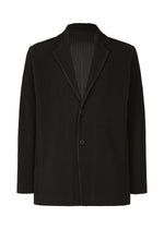 A product shot of the HOMME PLISSÉ ISSEY MIYAKE TAILORED PLEATS 3 jacket in black.