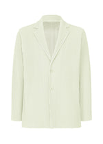 A product shot of the HOMME PLISSÉ ISSEY MIYAKE TAILORED PLEATS 3 jacket in duomo green.