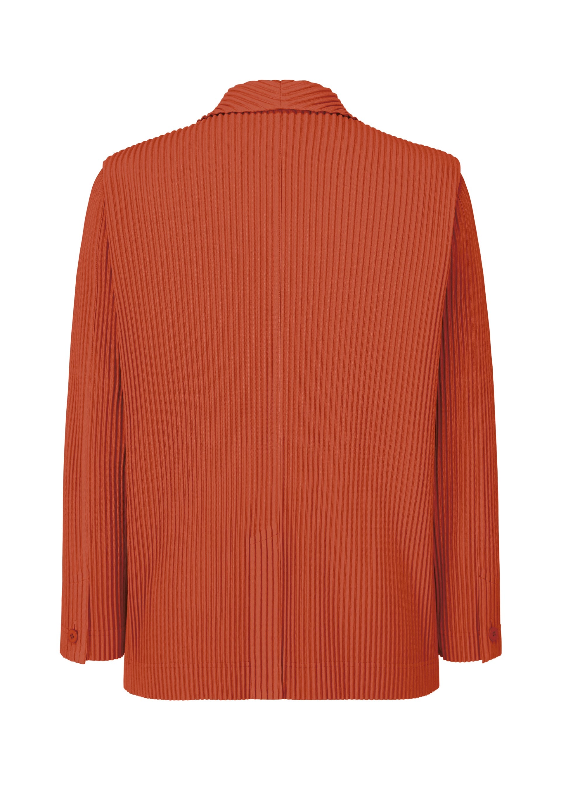 A detail shot of the HOMME PLISSÉ ISSEY MIYAKE TAILORED PLEATS 3 jacket.