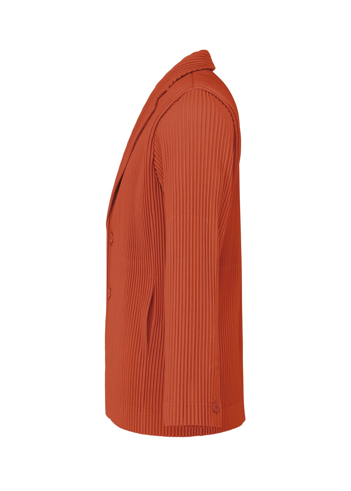A detail shot of the HOMME PLISSÉ ISSEY MIYAKE TAILORED PLEATS 3 jacket.