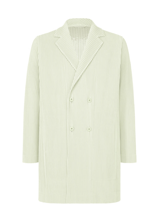 A product shot of the HOMME PLISSÉ ISSEY MIYAKE TAILORED PLEATS 3 jacket in duomo green.