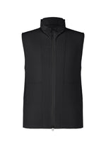 A product shot of the HOMME PLISSÉ ISSEY MIYAKE MONTHLY COLORS APRIL vest in black (15).