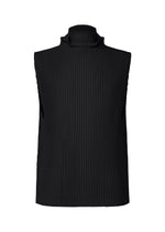A product shot of the HOMME PLISSÉ ISSEY MIYAKE TAILORED PLEATS 1 vest in black (15).