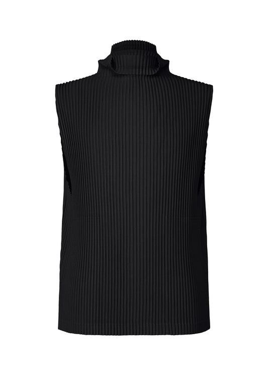 A product shot of the HOMME PLISSÉ ISSEY MIYAKE TAILORED PLEATS 1 vest in black (15).