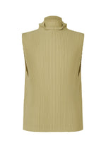 A product shot of the HOMME PLISSÉ ISSEY MIYAKE TAILORED PLEATS 1 vest in cinque terre rock green grey (68).