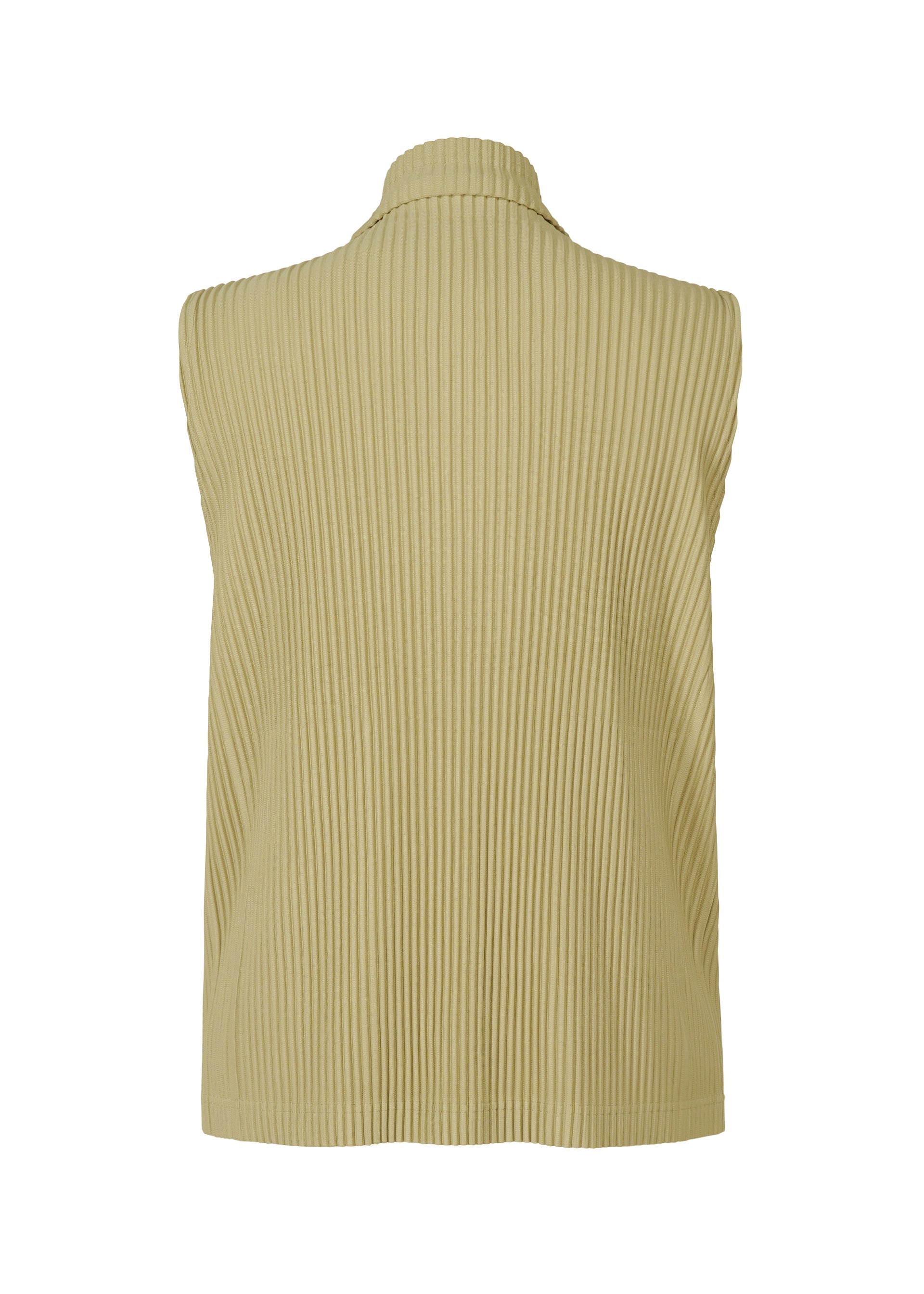 A detail shot of the HOMME PLISSÉ ISSEY MIYAKE TAILORED PLEATS 1 vest.