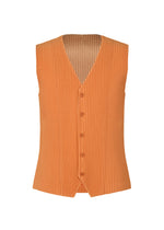A product shot of the HOMME PLISSÉ ISSEY MIYAKE TAILORED PLEATS 2 vest in manarola brick brown (47).