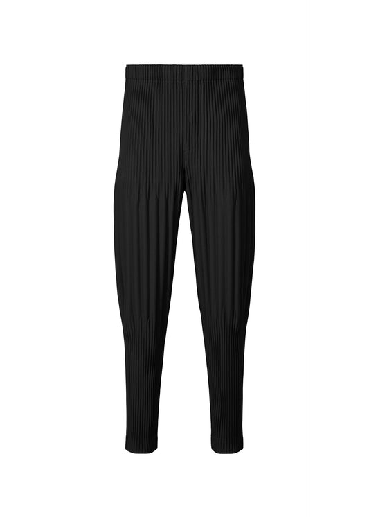 A product shot of the HOMME PLISSÉ ISSEY MIYAKE MONTHLY COLORS FEBRUARY trousers in black (15).