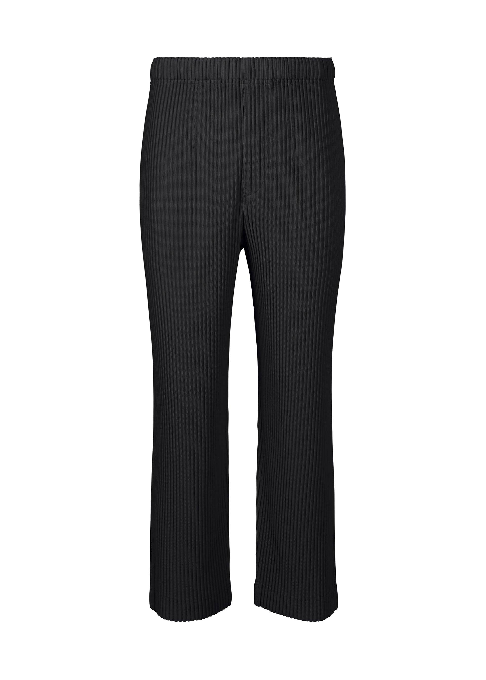 A product shot of the HOMME PLISSÉ ISSEY MIYAKE MONTHLY COLORS MARCH trousers in black (15).