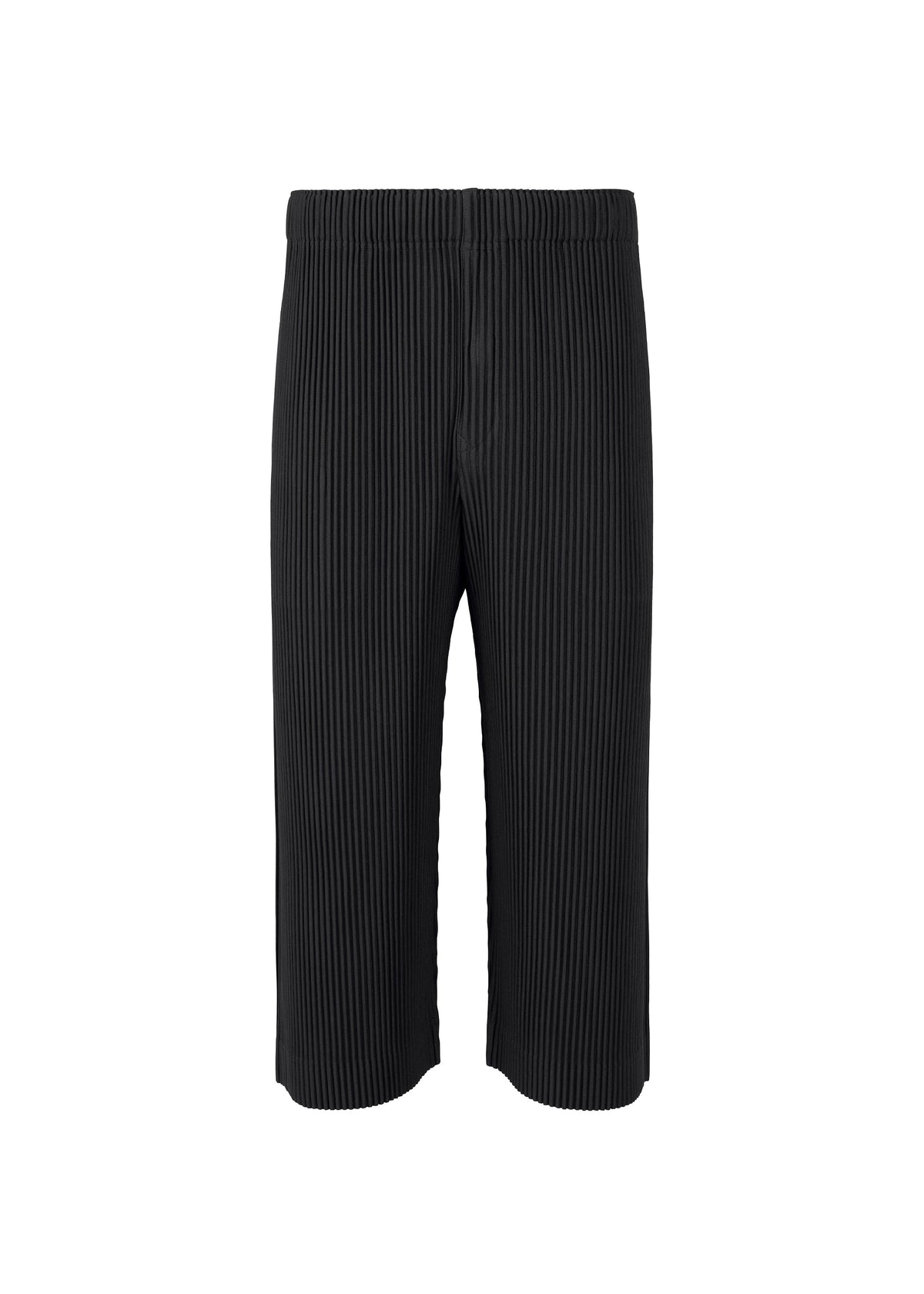 A product shot of the HOMME PLISSÉ ISSEY MIYAKE MONTHLY COLORS MAY trousers in black (15).