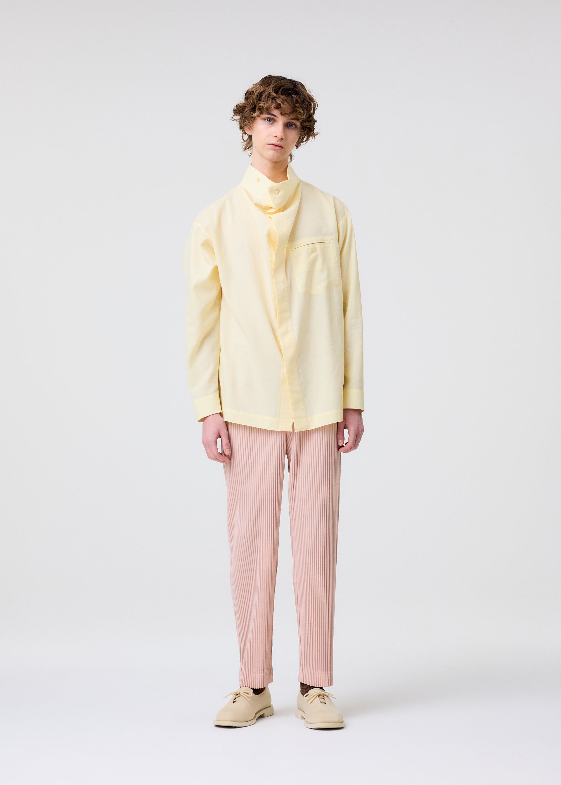 トップス COLOR PLEATS 2 AGAVE CREAM GREEN COLOR PLEATS 2 Shirt Agave Cream Green – The official ISSEY MIYAKE