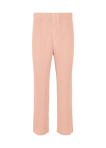A product shot of the HOMME PLISSÉ ISSEY MIYAKE COLOR PLEATS 2 trousers in natural wine red (25).