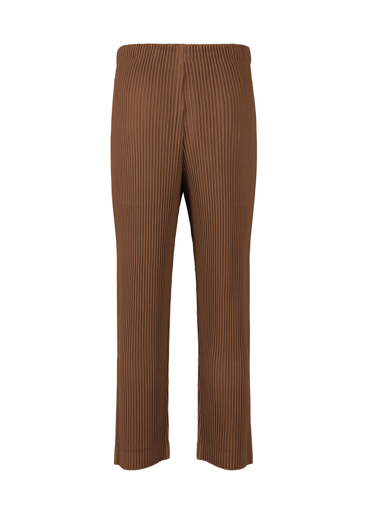A detail shot of the HOMME PLISSÉ ISSEY MIYAKE COLOR PLEATS 2 trousers.
