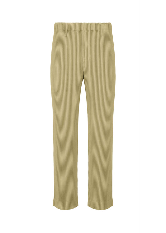A product shot of the HOMME PLISSÉ ISSEY MIYAKE TAILORED PLEATS 1 trousers in cinque terre rock green grey (68).