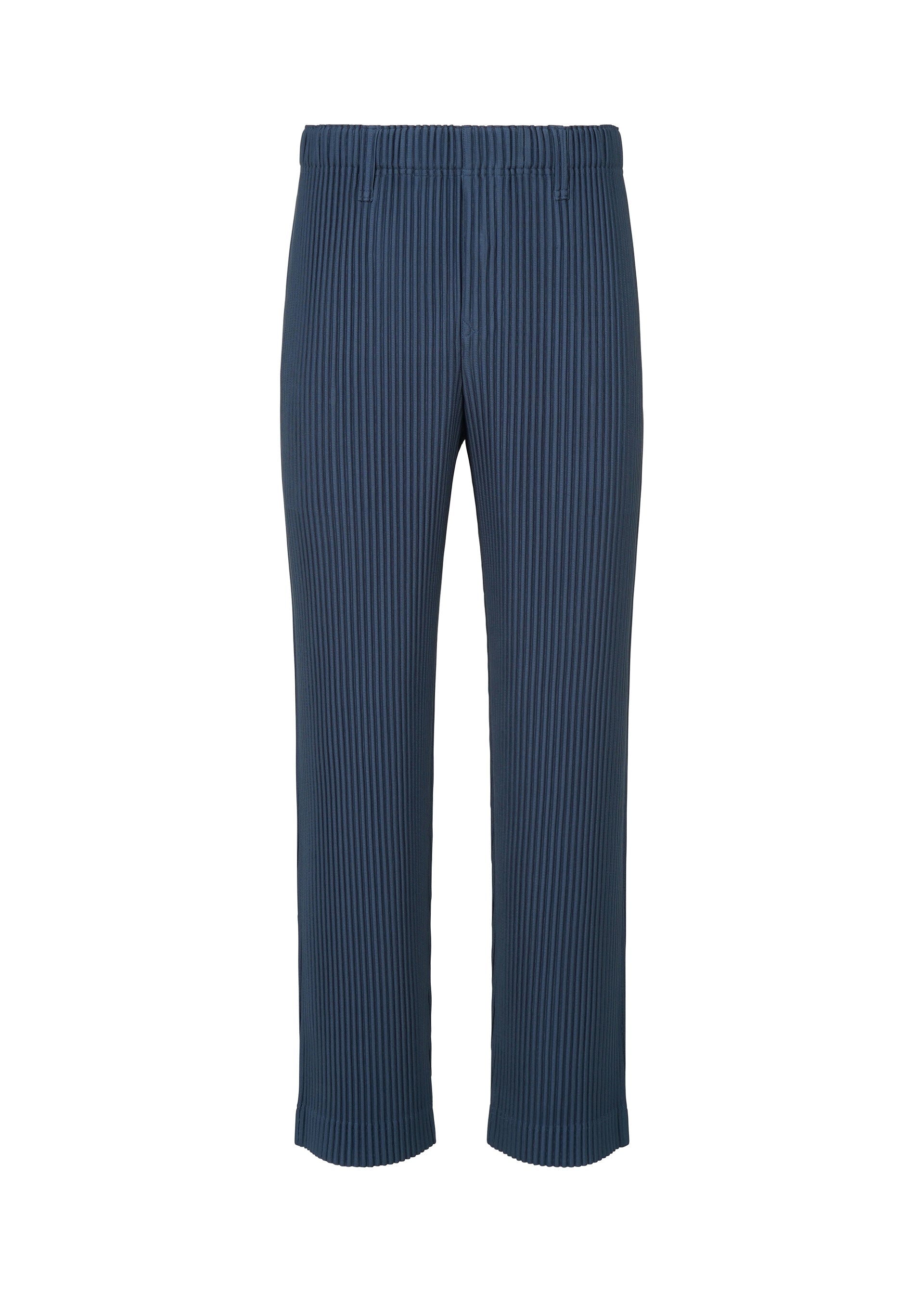 A product shot of the HOMME PLISSÉ ISSEY MIYAKE TAILORED PLEATS 1 trousers in manarola boat navy (76).