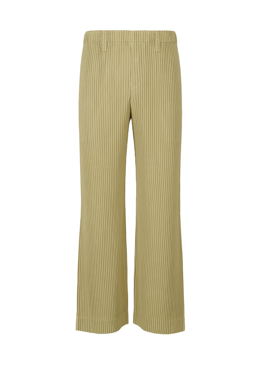 A product shot of the HOMME PLISSÉ ISSEY MIYAKE TAILORED PLEATS 1 trousers in cinque terre rock green grey (68).
