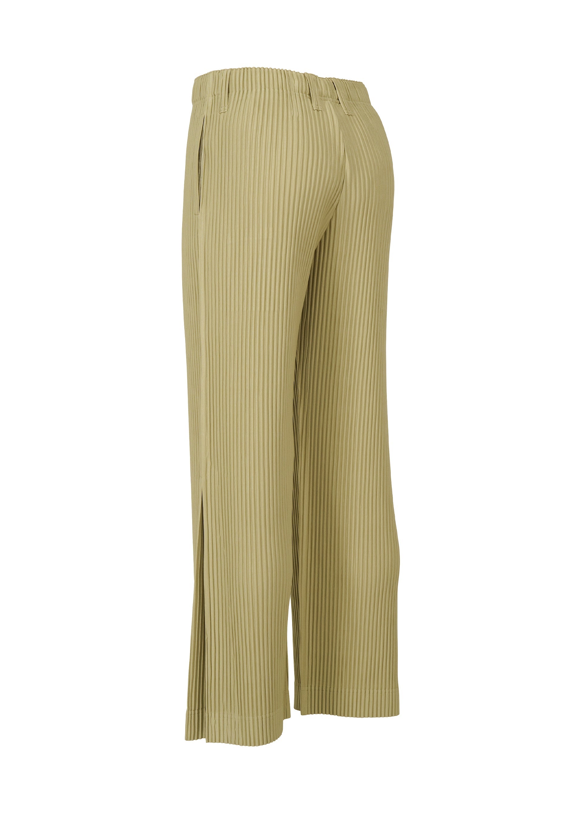 A detail shot of the HOMME PLISSÉ ISSEY MIYAKE TAILORED PLEATS 1 trousers.