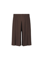 A product shot of the HOMME PLISSÉ ISSEY MIYAKE TAILORED PLEATS 2 trousers in aubergine black (18).