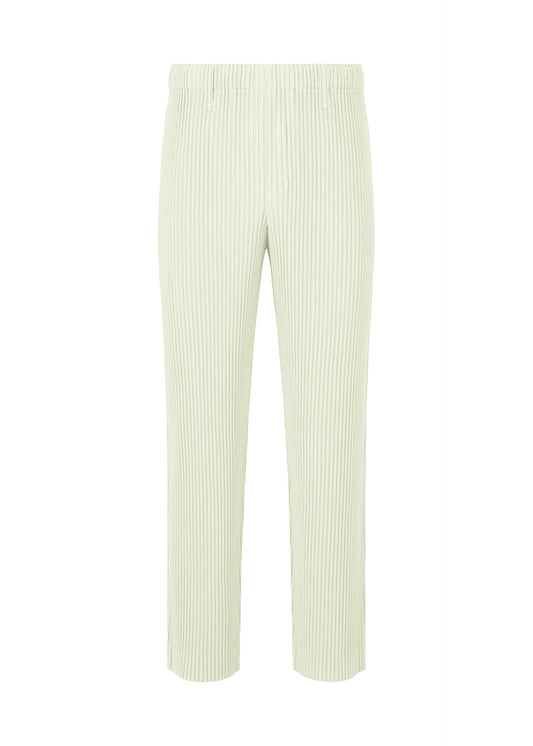 A product shot of the HOMME PLISSÉ ISSEY MIYAKE TAILORED PLEATS 3 trousers in duomo green.