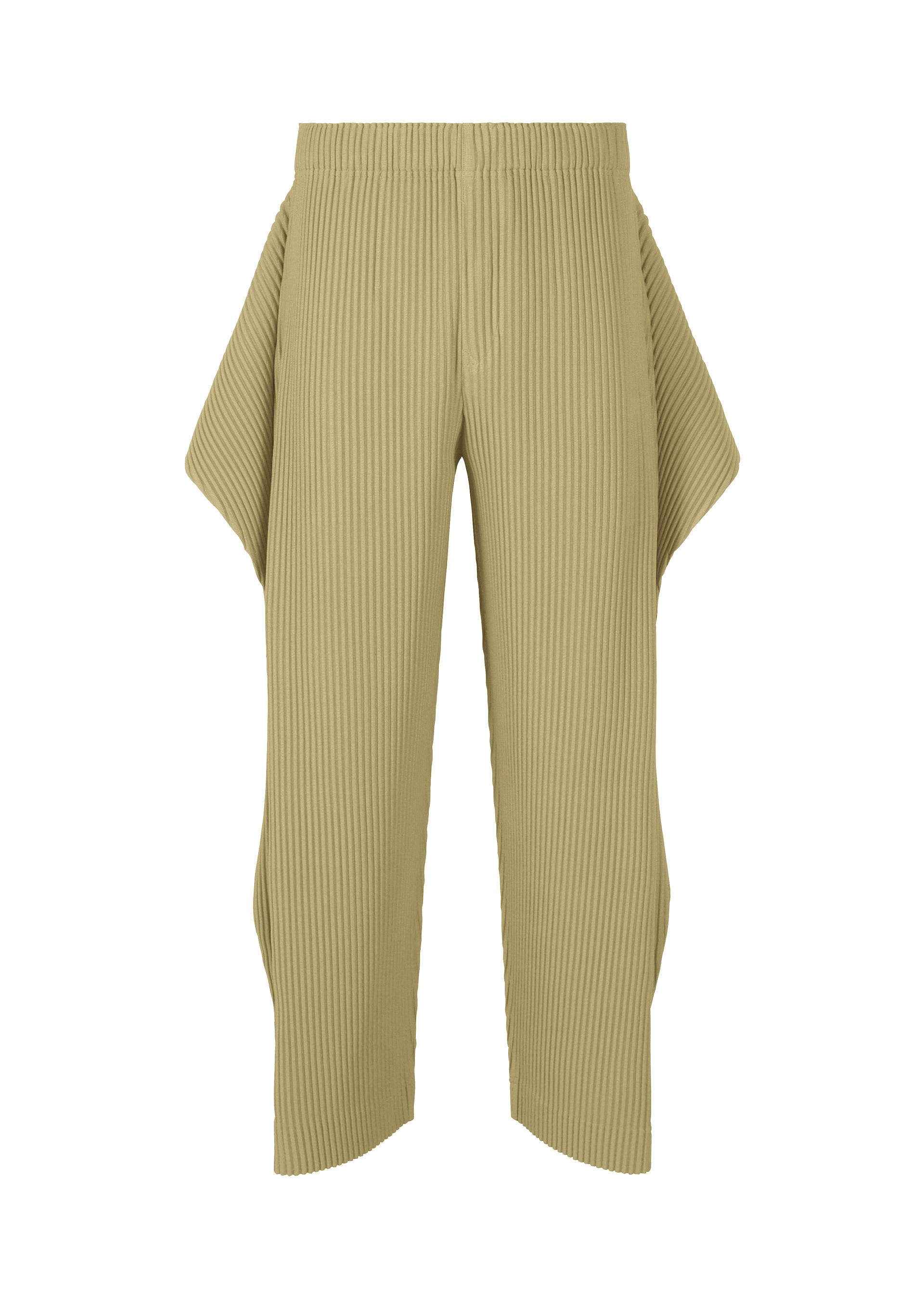 A product shot of the HOMME PLISSÉ ISSEY MIYAKE COVER AND FOLD clothing in cinque terre rock green grey (68).