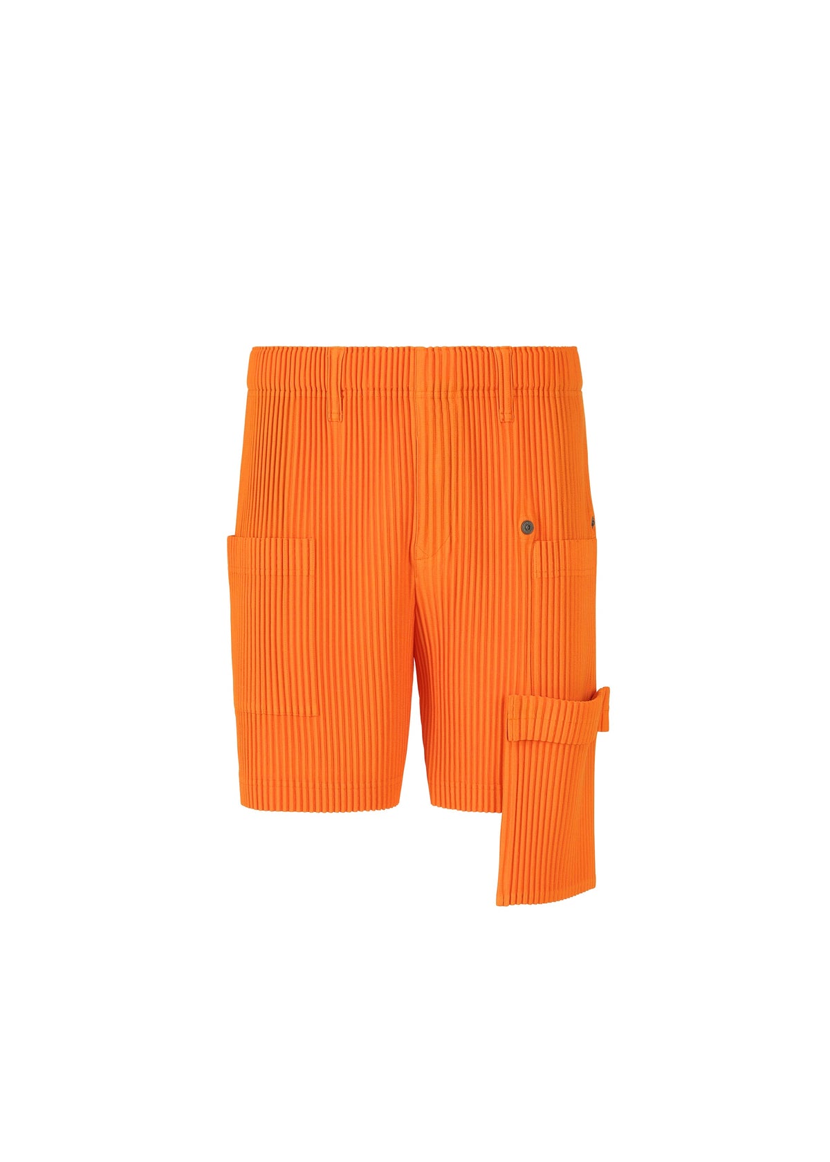 A detail shot of the HOMME PLISSÉ ISSEY MIYAKE PAINTER'S GEAR trousers.