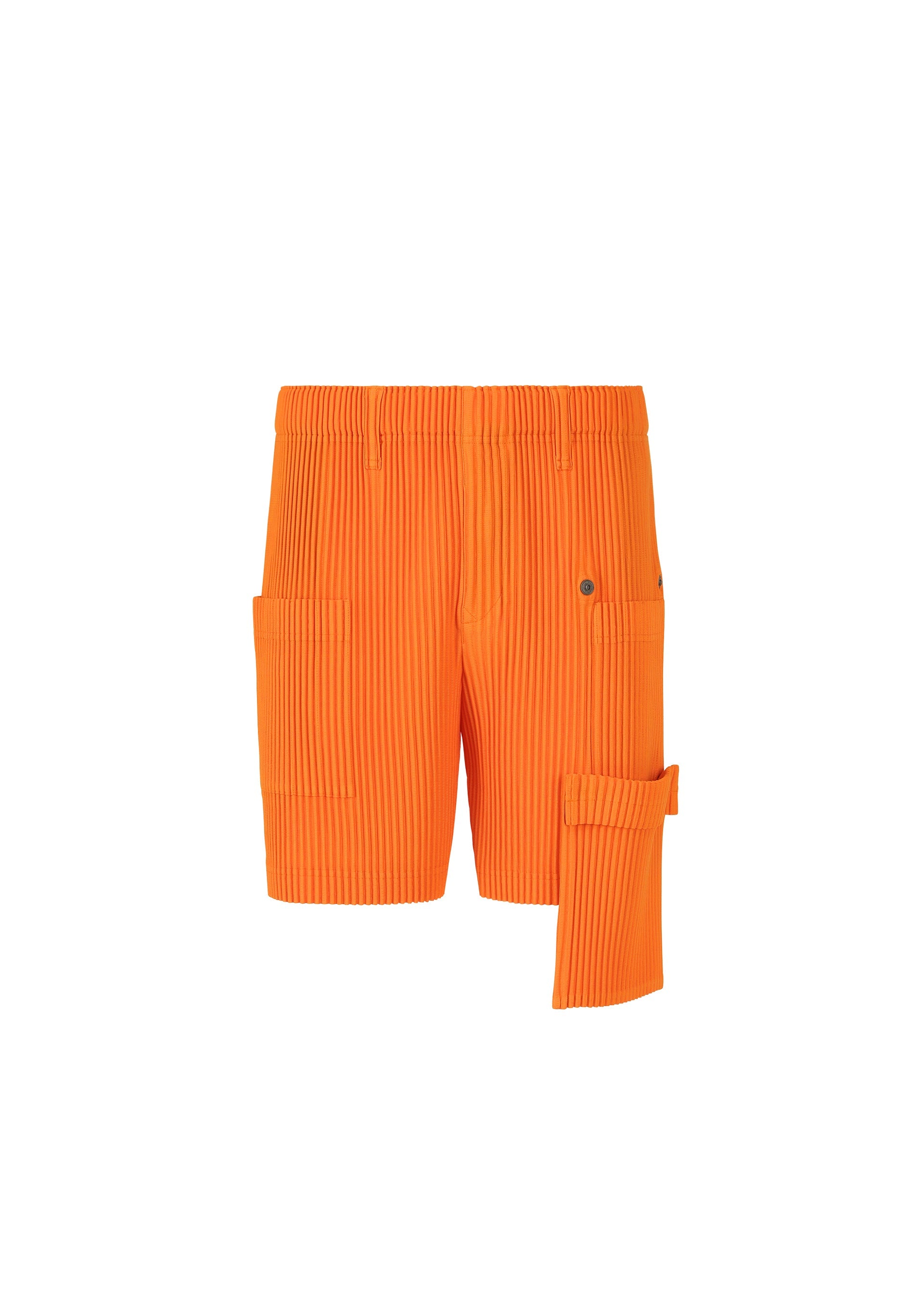 A detail shot of the HOMME PLISSÉ ISSEY MIYAKE PAINTER'S GEAR trousers.
